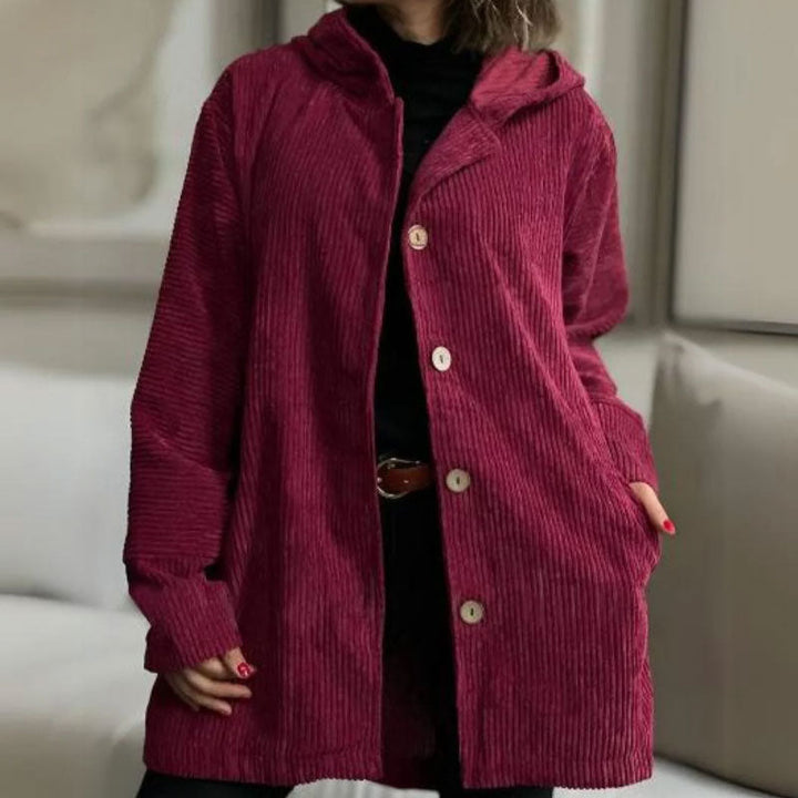 Adriana | Chaqueta con capucha de terciopelo casual para la temporada de otoño